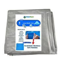 Lona Aquacapas Leve 4x3 Cinza Multiuso Impermeável Barraca Lona Aquacapas Leve 4x3 Cinza Multiuso Impermeável Barraca