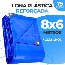 Lona Azul Carreteiro Camping Piscina Cobertura Telhado 8x6 Multiuso - Starfer Lona Azul Carreteiro Camping Piscina Cobertura Telhado 8x6 Multiuso - Starfer