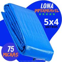 Lona Azul Carreteiro Camping Piscina Toldos Caminhão Pesca Impermeável 75g 5x4 Metros Reforçada
