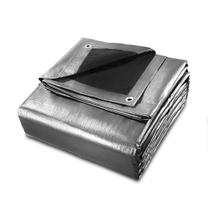 Lona Blackout Cinza x Preto Impermeável 300 Micras 2x2 Metros Com Ilhós