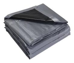 Lona Blackout Preta Cinza/Prata 4x6 / 6x4 Impermeável 300 Micras Cobertura Festa Camping Garagem