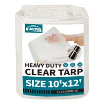 Lona branca transparente Tarpal Heavy Duty Impermeável 3 m x 3,6 m Lona branca transparente Tarpal Heavy Duty Impermeável 3 m x 3,6 m