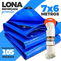 Lona Caminhão Reforçada 105g 7x6 Piscina Agricultura Cobertura Camping + Corda 10m