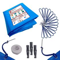 Lona Capa Para Piscina 8x9 400 Micras c/ kit instalação