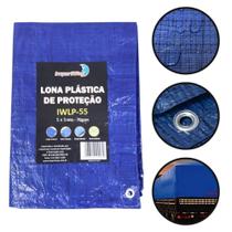 Lona Carreteiro 100 Micras Leve 5 x 5 Metros Azul IWLP55 IMPORTWAY