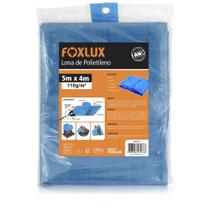 Lona Carreteiro Azul 5x4m 150 micras 110g/m2 com Ilhoses Metálicos - Foxlux,Tamanho: 5x4