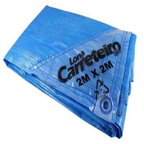 Lona Carreteiro Encerado 2x2 Azul Azul com ilhoes Platico