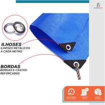 Lona Carreteiro Leve 6x3m Impermeável Multiuso Piscina Caminhão Camping Proteção Uv 75g/m2 Azul Lona Carreteiro Leve 6x3m Impermeável Multiuso Piscina Caminhão Camping Proteção Uv 75g/m2 Azul