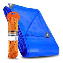 Lona Carreteiro Toldo Caminhão Pesca Acampamento 10x8m 75g Impermeável Starfer Multiuso + 10m Corda