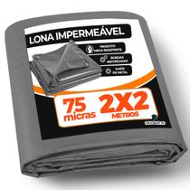 Lona Cinza Multiuso Camping Piscina Impermeável 2x2 Barraca Telhado Toldo
