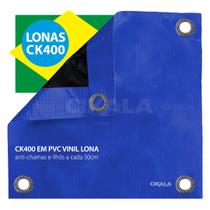 Lona Ck400 Azul X Preta 3x3 Metros em Pvc Para Cobertura Estática