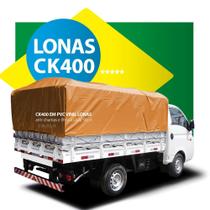 Lona Ck400 Laranja X Preta 10x5 Metros em Pvc Para Cobertura Estática