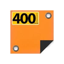 Lona CK400 Laranja X Preta 6x3 M PVC Cobertura Estática