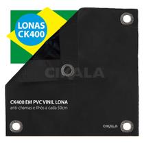 Lona Ck400 Preta X Preta 2x2 Metros em Pvc Para Cobertura Estática