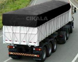 Lona Ck600 Preta 4x2.5 Metros em Pvc Com Ilhós em Latão Para Caminhão e Transporte de Carga em Geral