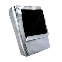 Lona Cobre Fácil 200 Micras - 8x6M Preto/Prata