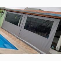 Lona Confeccionada Alta Resistência para Toldo Cortina várias medidas *SOMENTE A LONA* Cor Cinza Lona Confeccionada Alta Resistência para Toldo Cortina várias medidas *SOMENTE A LONA* Cor Cinza