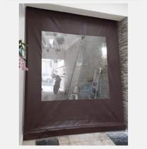 Lona Confeccionada para Toldo Cortina com Visor *SOMENTE A LONA* Marrom Café - Várias medidas