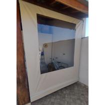 Lona Confeccionada para toldo cortina Cor Bege Várias Medidas *SOMENTE A LONA - Alta resistência