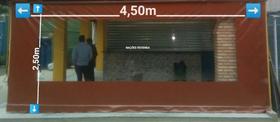 Lona Confeccionada para Toldo cortina *SOMENTE A LONA* Medidas 4,50m x 2,50m - ALTA RESISTÊNCIA Lona Confeccionada para Toldo cortina *SOMENTE A LONA* Medidas 4,50m x 2,50m - ALTA RESISTÊNCIA
