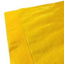 Lona Cortina Aviário Amarelo Com Bainha 2,6x90 Mts