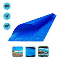 Lona Cortina Aviário Azul Com Bainha 2,6x9 Mts