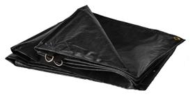 Lona de caminhão Dry Top Super Heavy Duty Black 12 mil Poli 2,4 x 3 m