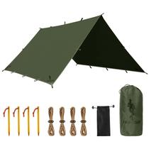 Lona de Camping Impermeable y Portátil FREE SOLDIER 10x13 ft Verde Oscuro Lona de Camping Impermeable y Portátil FREE SOLDIER 10x13 ft Verde Oscuro