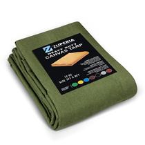 Lona de lona ZUPERIA Heavy Duty 2,1 m x 2,7 m com ilhós à prova de ferrugem Lona de lona ZUPERIA Heavy Duty 2,1 m x 2,7 m com ilhós à prova de ferrugem