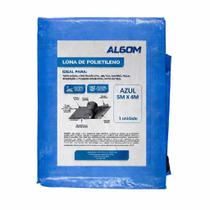 Lona de Plástico Azul 4x5m com Ilhós Impermeável Reforçada 100 Micras com Proteção UV Lona de Plástico Azul 4x5m com Ilhós Impermeável Reforçada 100 Micras com Proteção UV