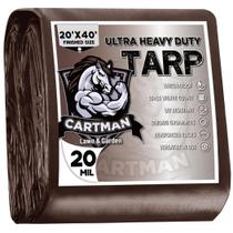 Lona de poliéster CARTMAN Extra Thick 20 mm marrom 6x12m à prova d'água UV Lona de poliéster CARTMAN Extra Thick 20 mm marrom 6x12m à prova d'água UV