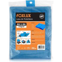 Lona de Polietileno 4x4M Impermeável com Cantos Reforçados Foxlux