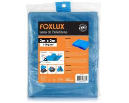 Lona de polietileno azul 2m x 2m com ilhós foxlux