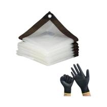 Lona De Vinil Transparente Impermeável E Resistente a Rasgos Com Ilhós Para Cobertura De Chuva No Lona De Vinil Transparente Impermeável E Resistente a Rasgos Com Ilhós Para Cobertura De Chuva No