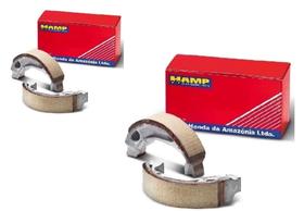 Lona Freio Sapata Patim Dianteira + Traseira Cg Titan Fan 125 150 150 Ks Es Start Mix Flex Original Honda Ano 2000 Até 2021
