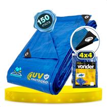 Lona Impermeavel 4x4 Azul Polietileno 150 Micra Multiuso