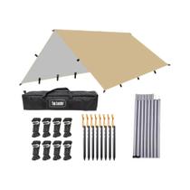 Lona Impermeável para Sol e Sombra - 3x3m e 4x4m - Ideal para Camping, Praia e Bushcraft