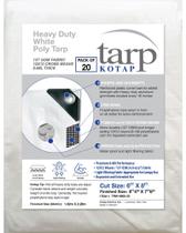 Lona Kotap TRW-0608 Heavy Duty 1,8 m x 2,4 m à prova d'água branca