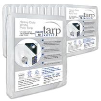 Lona Kotap TRW-1010 resistente à prova d'água, 3 x 3 m, branca, pacote com 10
