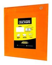 Lona Leve Laranja Encerado Carreteiro 8x11 / 11x8 300 Micras Impermeável com Ilhós - Carga Pesada