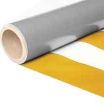 Lona Listrada Iporanga Para Barraca De Feira 10x1,4m Amarelo Metro Linear