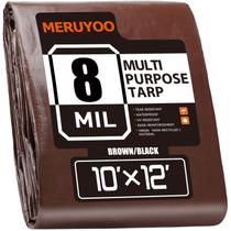 Lona MERUYOO 10 x 12 pés 8 mil impermeável com proteção UV Lona MERUYOO 10 x 12 pés 8 mil impermeável com proteção UV