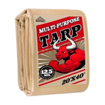Lona MVPNET Heavy Duty à prova d'água 5x10m bege com 0,32 mm de espessura Lona MVPNET Heavy Duty à prova d'água 5x10m bege com 0,32 mm de espessura
