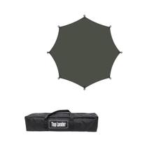 Lona Octogonal Grande Preta Impermeável 5.1x5.1m Para Acampamento Ao Ar Livre, Toldo E Abrigo Solar
