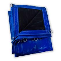 Lona Para Caminhão Locomotiva PVC Azul/Preto Com Argola 3x3m