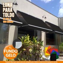 Lona Para Toldo Ou Cortina Preta 3x2.5 Metros Pvc Vinil Espessura 500 Micras Fl Fundo Gelo Não Passa Luz