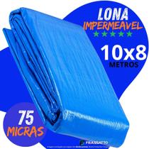 Lona Pesada Azul Impermeável Proteção Caminhão Toldo Pesca Camping 10x8 75g Starfer Multiuso