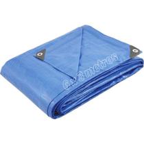Lona Plástica Azul de Proteção Impermeável 70g/m2 Polietileno 6 x 3 Metros