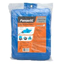 Lona Plástica Azul Famastil com Ilhos Cantos Reforçados 4mx4m