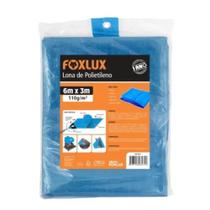 Lona Plástica Azul Foxlux com Ilhos Cantos Reforçados 6MX3M